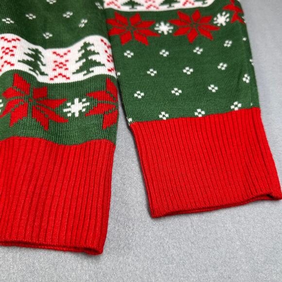 Cheech and Chong Sweater Mens Medium Green Red Holiday Ugly Christmas Festive - Picture 10 of 12